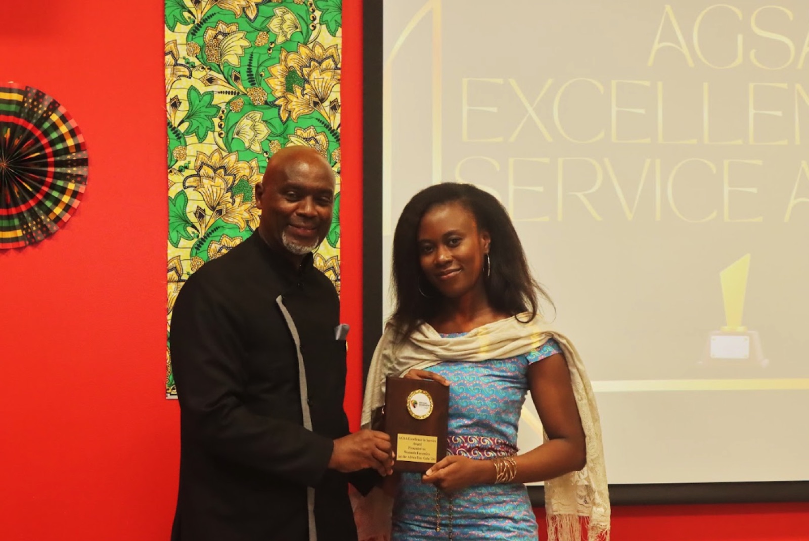 AGSA Excellence in Service Award presentation at the Africa Day Gala 2026