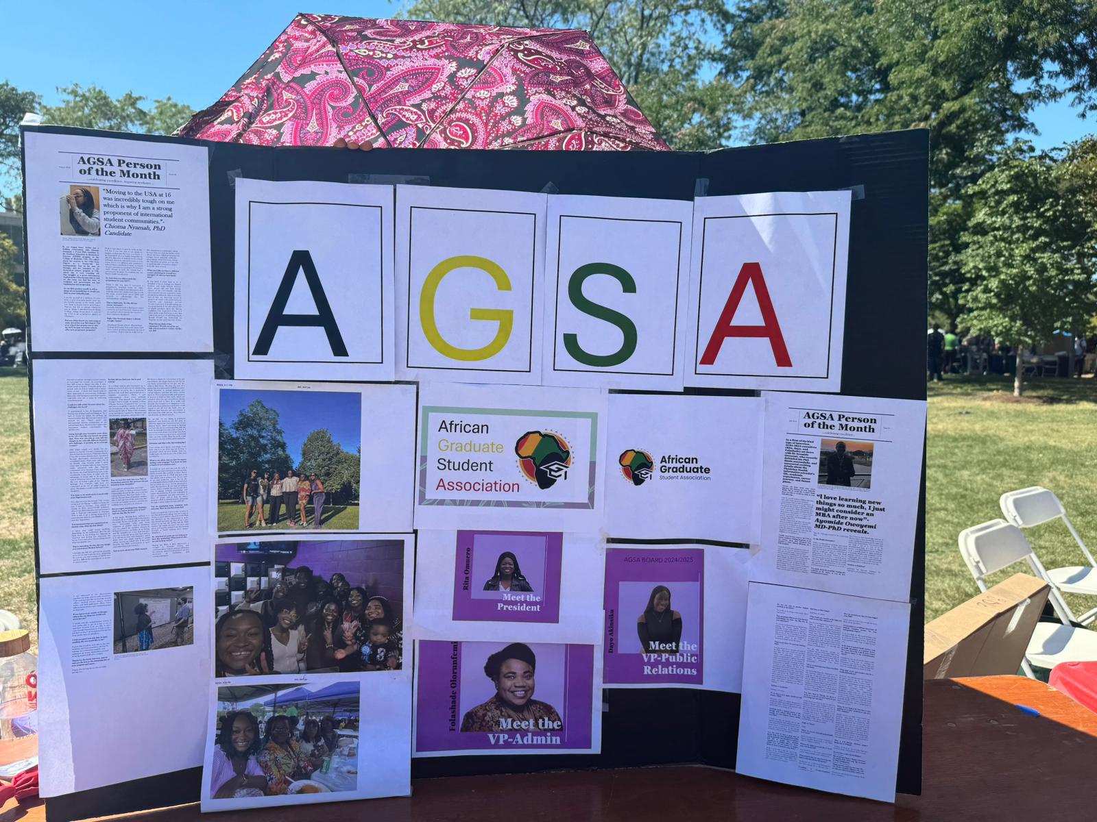 AGSA board at the UIC Student Organization Fair 2024